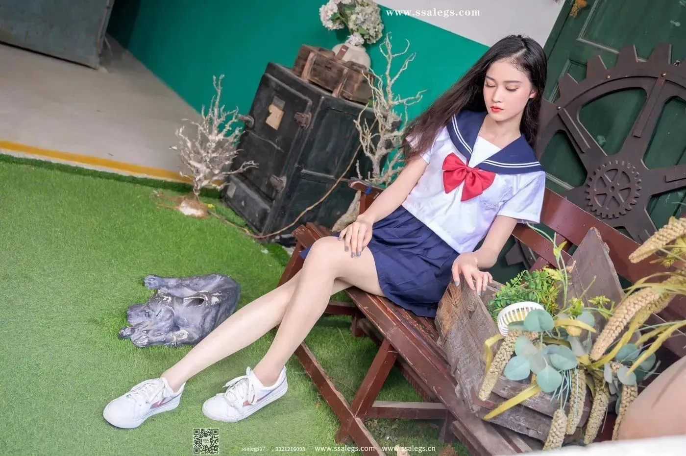 [SSA丝社]超清写真 NO.421 漫漫白色jk制服肉丝写真(上) [84P]插图4